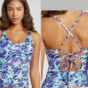 Athleta Blue and Purple Bikini